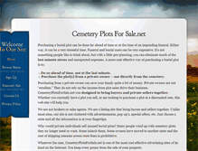 Tablet Screenshot of cemeteryplotsforsale.net